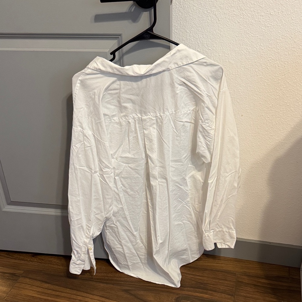 LOFT White Button-Down Collared Shirt - image 3